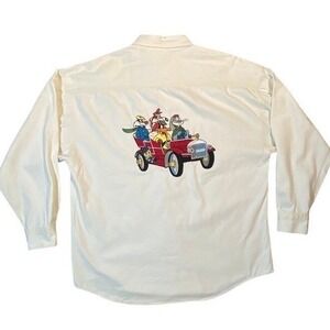 Vintage ACME Clothing Co Looney Tunes XL Bugs Bunny Daffy Sylvester Car Shirt
